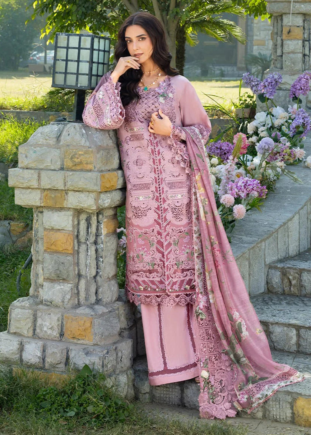 Buy Premium Luxury Lawn '26 by Elaf Premium | ELY-09 ROSEE Online in US, UK, Canada, France, Italy, Germany, Greece, Sweden, UAE & Worldwide at Empress.