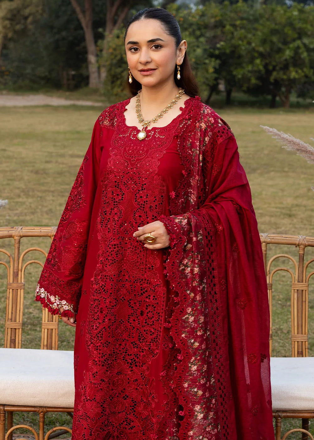 Buy Premium Luxury Lawn '26 by Elaf Premium | ELY-10 CHERIE LADY Online in US, UK, Canada, France, Italy, Germany, Greece, Sweden, UAE & Worldwide at Empress.