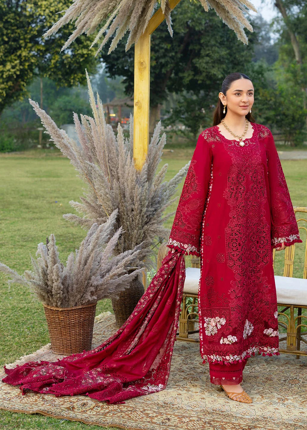 Buy Premium Luxury Lawn '26 by Elaf Premium | ELY-10 CHERIE LADY Online in US, UK, Canada, France, Italy, Germany, Greece, Sweden, UAE & Worldwide at Empress.