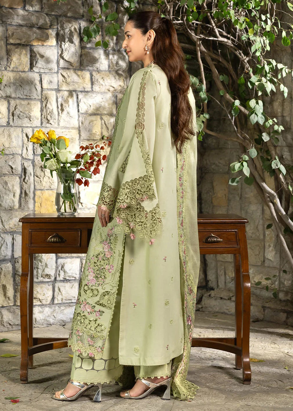 Buy Premium Luxury Lawn '26 by Elaf Premium | ELY-11 SPANISH MUSE Online in US, UK, Canada, France, Italy, Germany, Greece, Sweden, UAE & Worldwide at Empress.