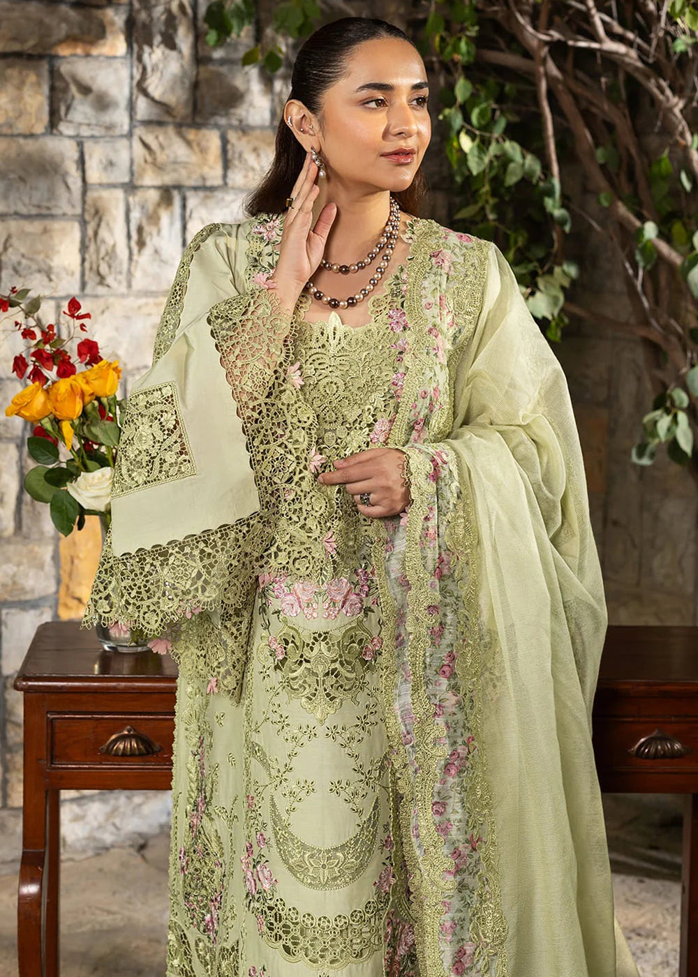 Buy Premium Luxury Lawn '26 by Elaf Premium | ELY-11 SPANISH MUSE Online in US, UK, Canada, France, Italy, Germany, Greece, Sweden, UAE & Worldwide at Empress.