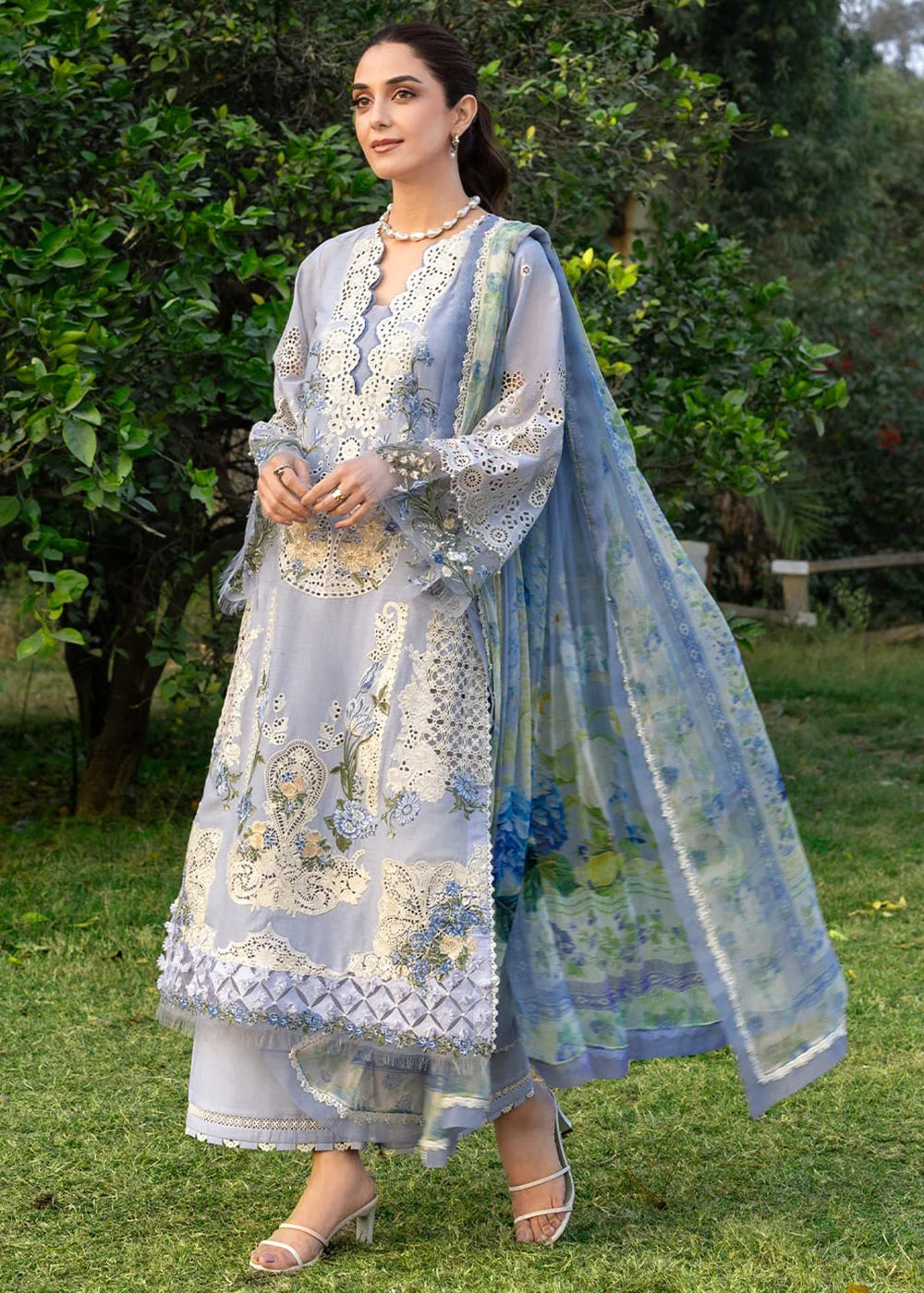 Buy Premium Luxury Lawn '26 by Elaf Premium | ELY-12 SKY BLISS Online in US, UK, Canada, France, Italy, Germany, Greece, Sweden, Africa & Worldwide at Empress.
