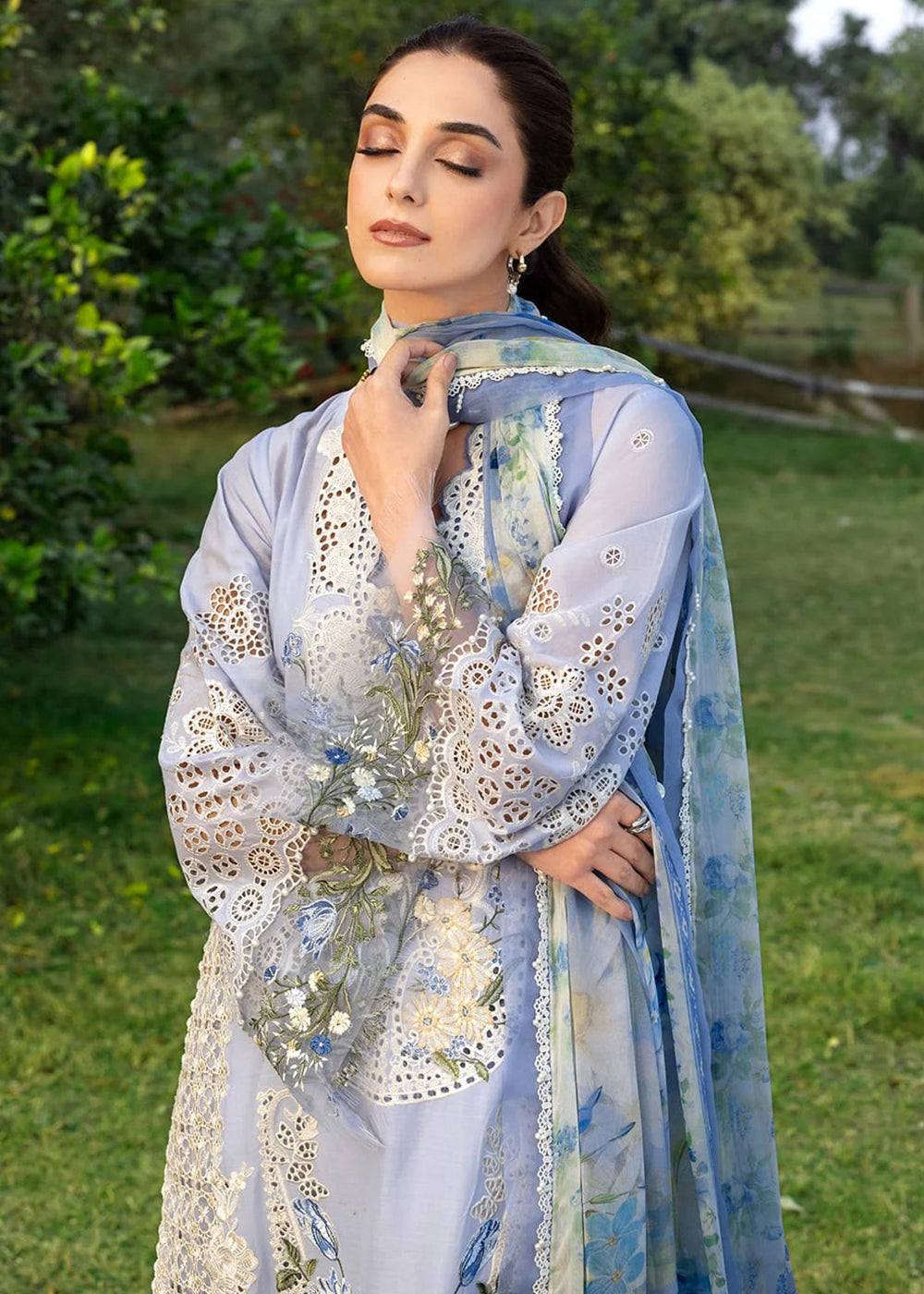 Buy Premium Luxury Lawn '26 by Elaf Premium | ELY-12 SKY BLISS Online in US, UK, Canada, France, Italy, Germany, Greece, Sweden, Africa & Worldwide at Empress.