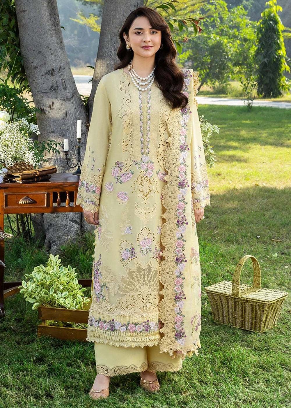 Buy Premium Luxury Lawn '26 by Elaf Premium | ELY-05 SOUCI Online in US, UK, Canada, France, Italy, Germany, Greece, Sweden, UAE & Worldwide at Empress.