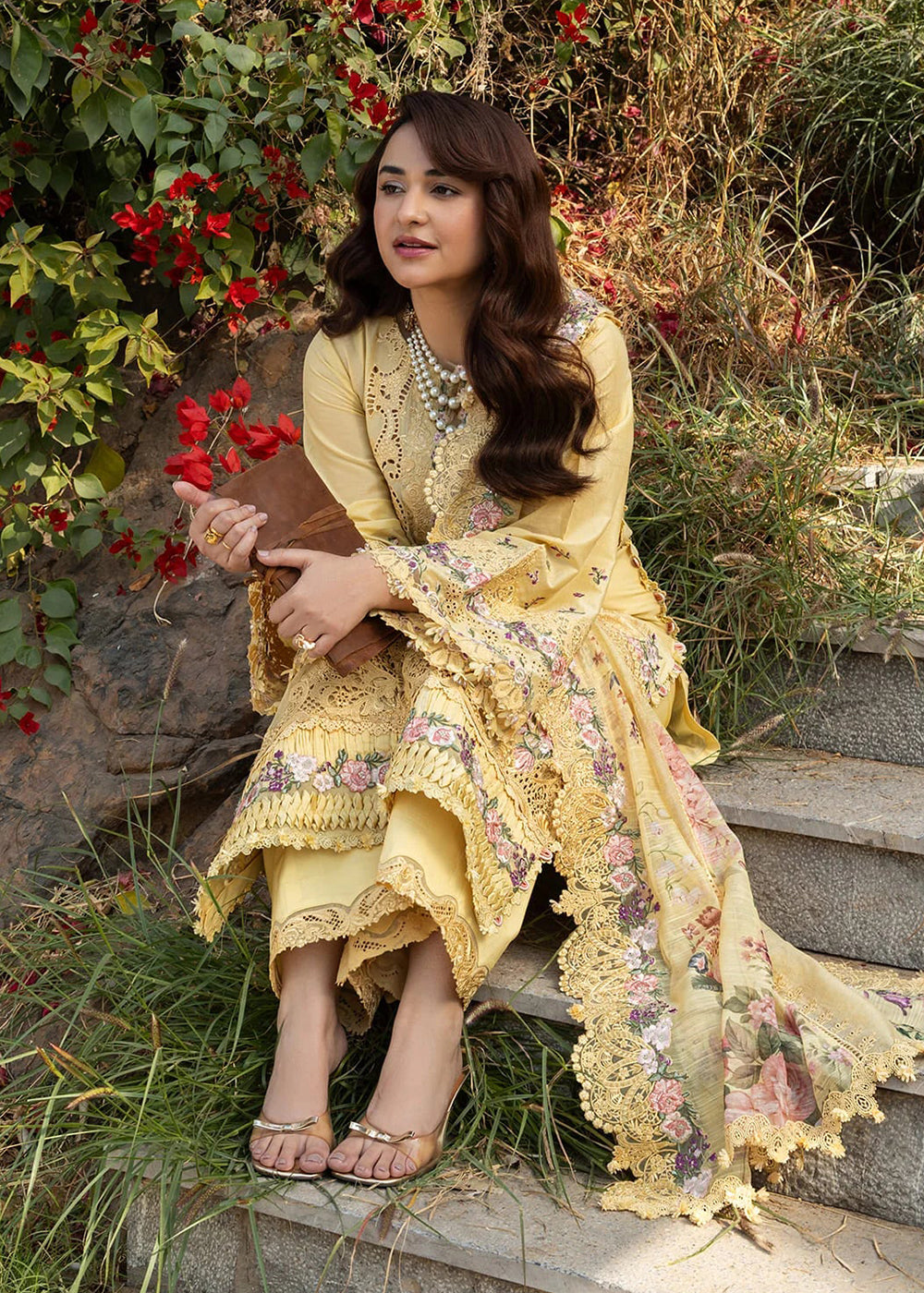 Buy Premium Luxury Lawn '26 by Elaf Premium | ELY-05 SOUCI Online in US, UK, Canada, France, Italy, Germany, Greece, Sweden, UAE & Worldwide at Empress.