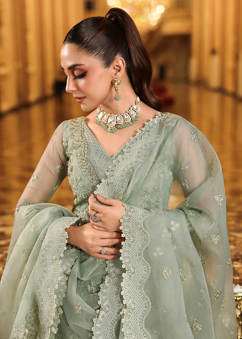 Buy Now Stardom Formals Handwork '25 by Elaf | ESH-03 LIMELIGHT Online in USA, UK, Canada, Greece, Germany, Ireland, Italy, UAE & Worldwide at Empress Clothing.