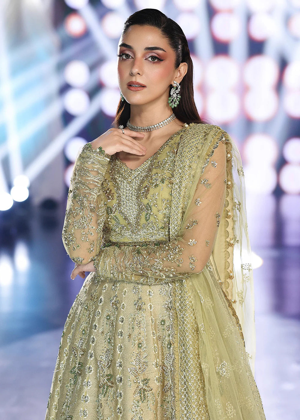 Buy Now Stardom Formals Handwork '25 by Elaf | ESH-07 MINT MAJESTY Online in USA, UK, Canada, Greece, Germany, Ireland, Italy, UAE, Qatar & Worldwide at Empress.