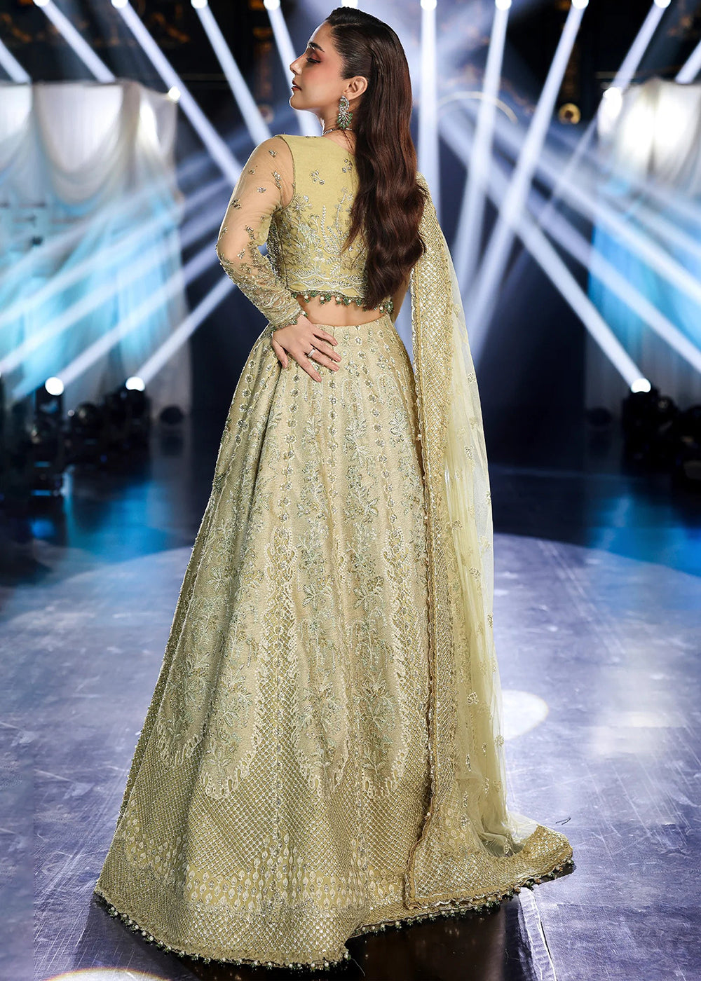 Buy Now Stardom Formals Handwork '25 by Elaf | ESH-07 MINT MAJESTY Online in USA, UK, Canada, Greece, Germany, Ireland, Italy, UAE, Qatar & Worldwide at Empress.