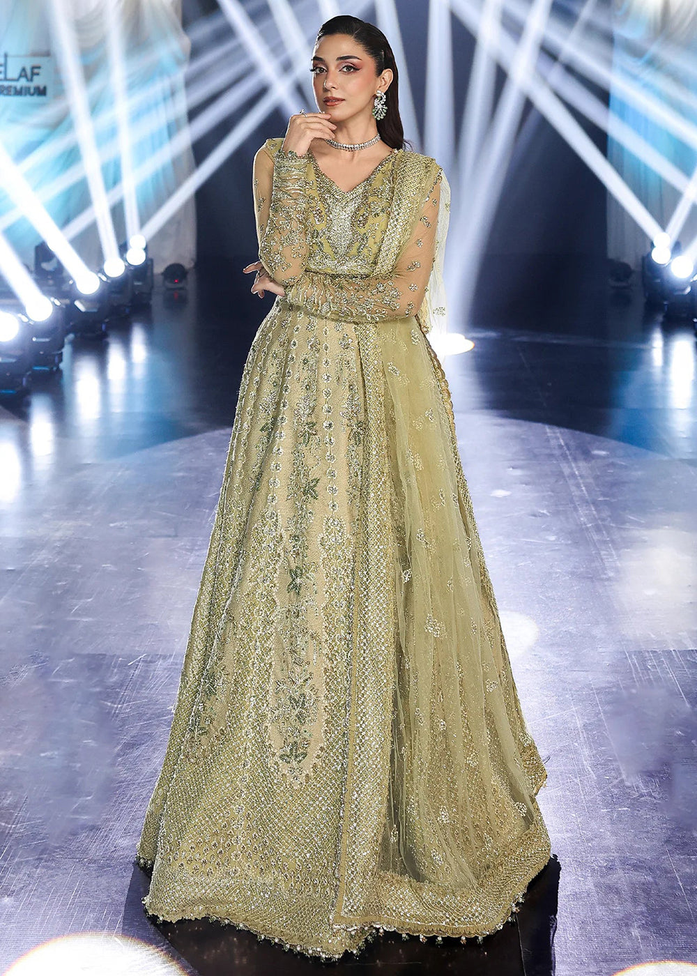 Buy Now Stardom Formals Handwork '25 by Elaf | ESH-07 MINT MAJESTY Online in USA, UK, Canada, Greece, Germany, Ireland, Italy, UAE, Qatar & Worldwide at Empress.