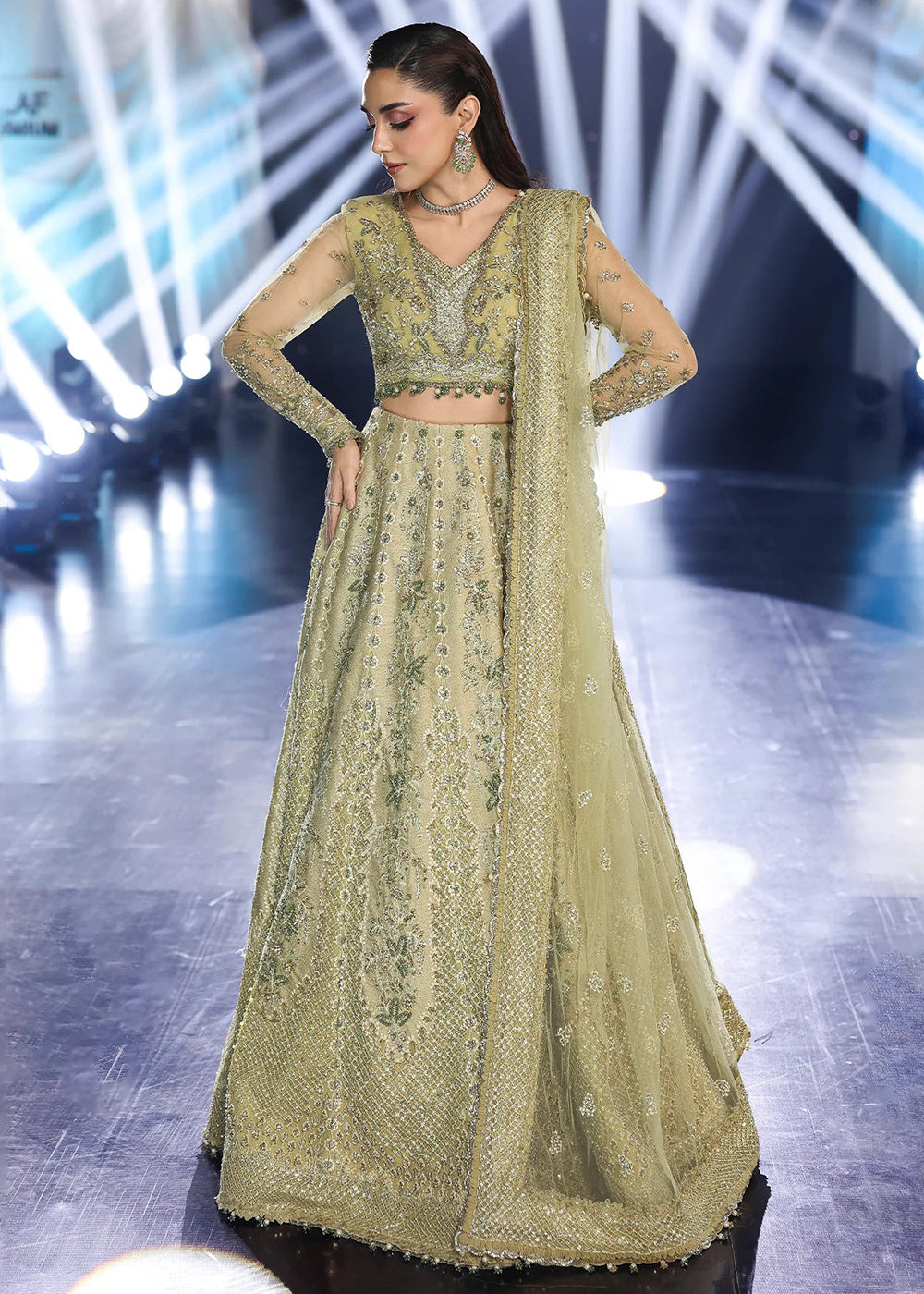 Buy Now Stardom Formals Handwork '25 by Elaf | ESH-07 MINT MAJESTY Online in USA, UK, Canada, Greece, Germany, Ireland, Italy, UAE, Qatar & Worldwide at Empress.