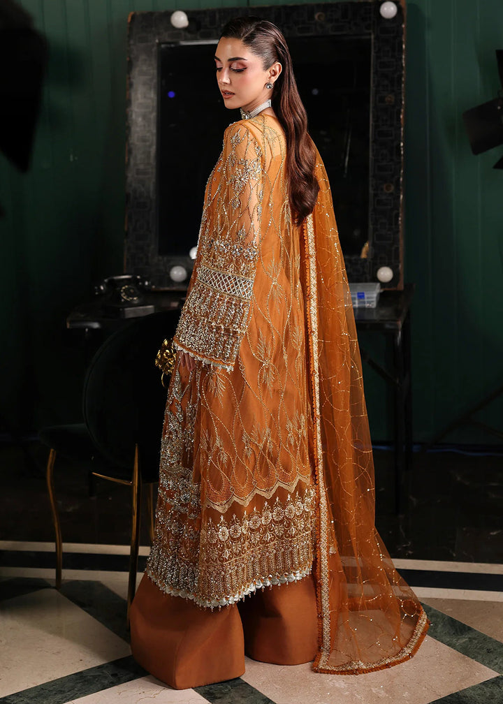 Buy Now Stardom Formals Handwork '25 by Elaf | ESH-09 SAFFRON Online in USA, UK, Canada, Greece, Germany, Ireland, Italy, UAE, Qatar & Worldwide at Empress.