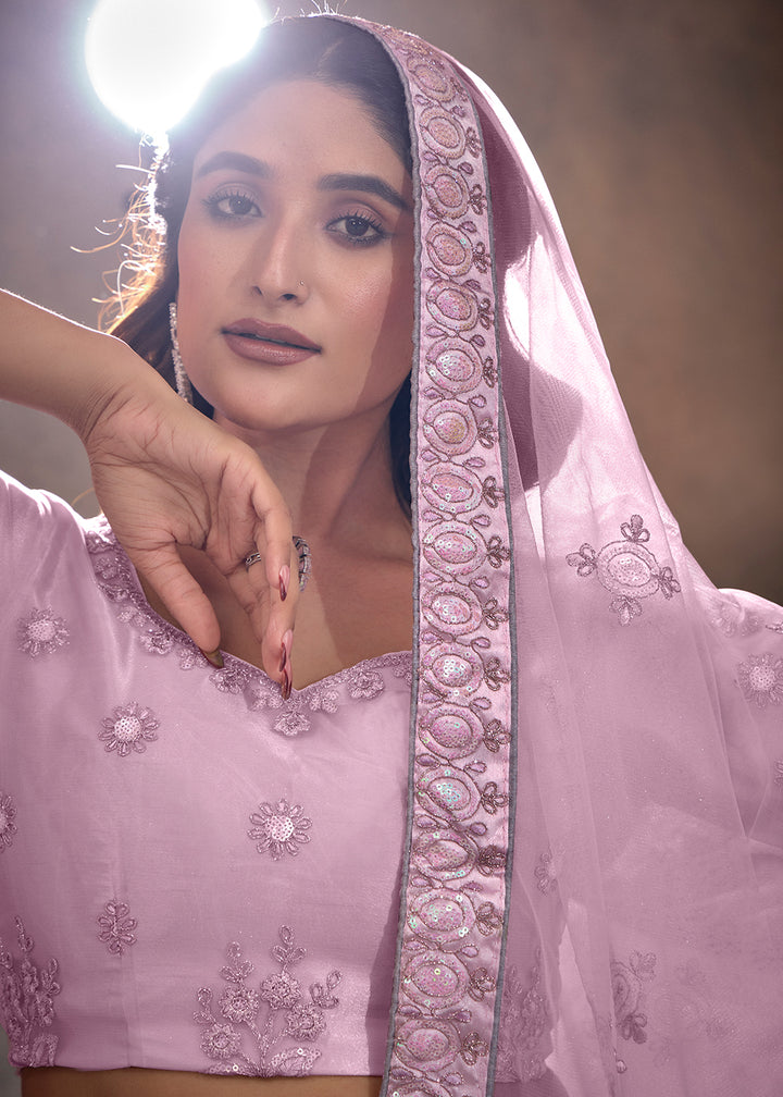 Buy Now Stunning Lavender Embroidered Festive Lehenga Choli Online in USA, UK, Canada, UAE & Worldwide at Empress Clothing.