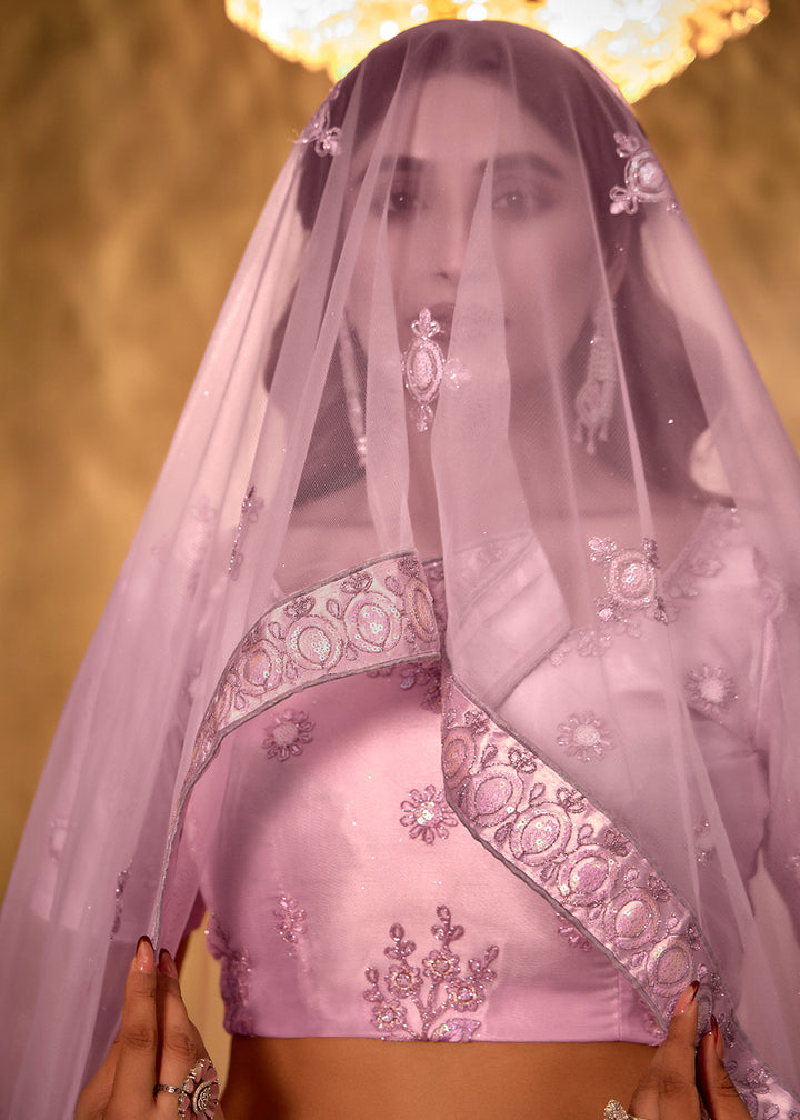 Buy Now Stunning Lavender Embroidered Festive Lehenga Choli Online in USA, UK, Canada, UAE & Worldwide at Empress Clothing.