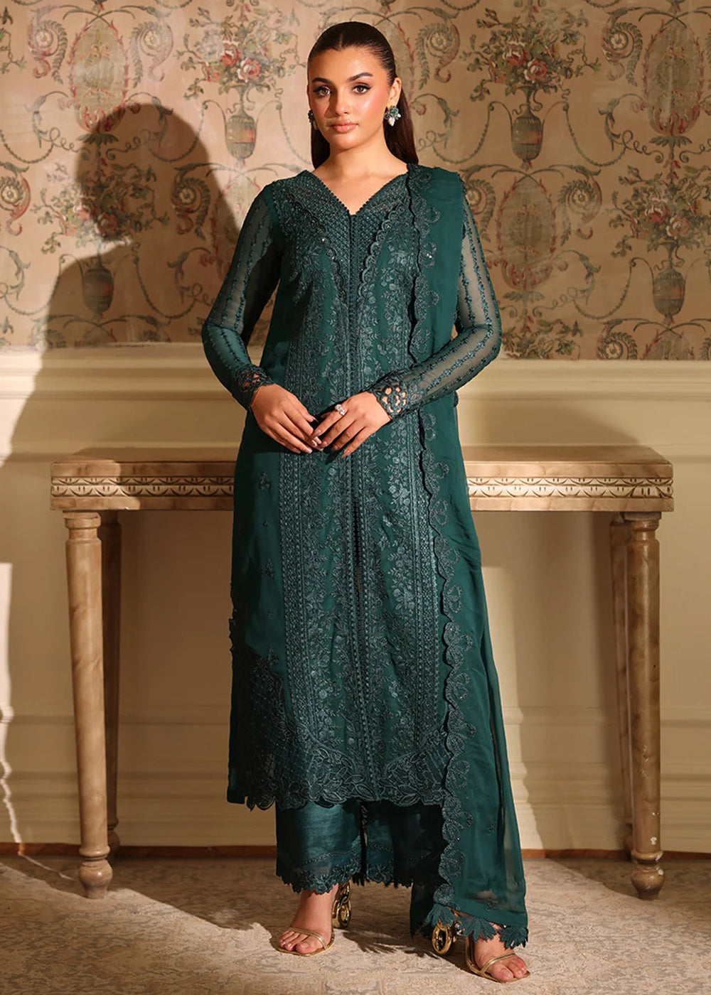 Buy Now Ensembles Party Wear '25 by Azure | Enchanted Forest Online in USA, UK, Canada, France, Italy, Germany, Greece, Sweden, Africa & Worldwide at Empress.