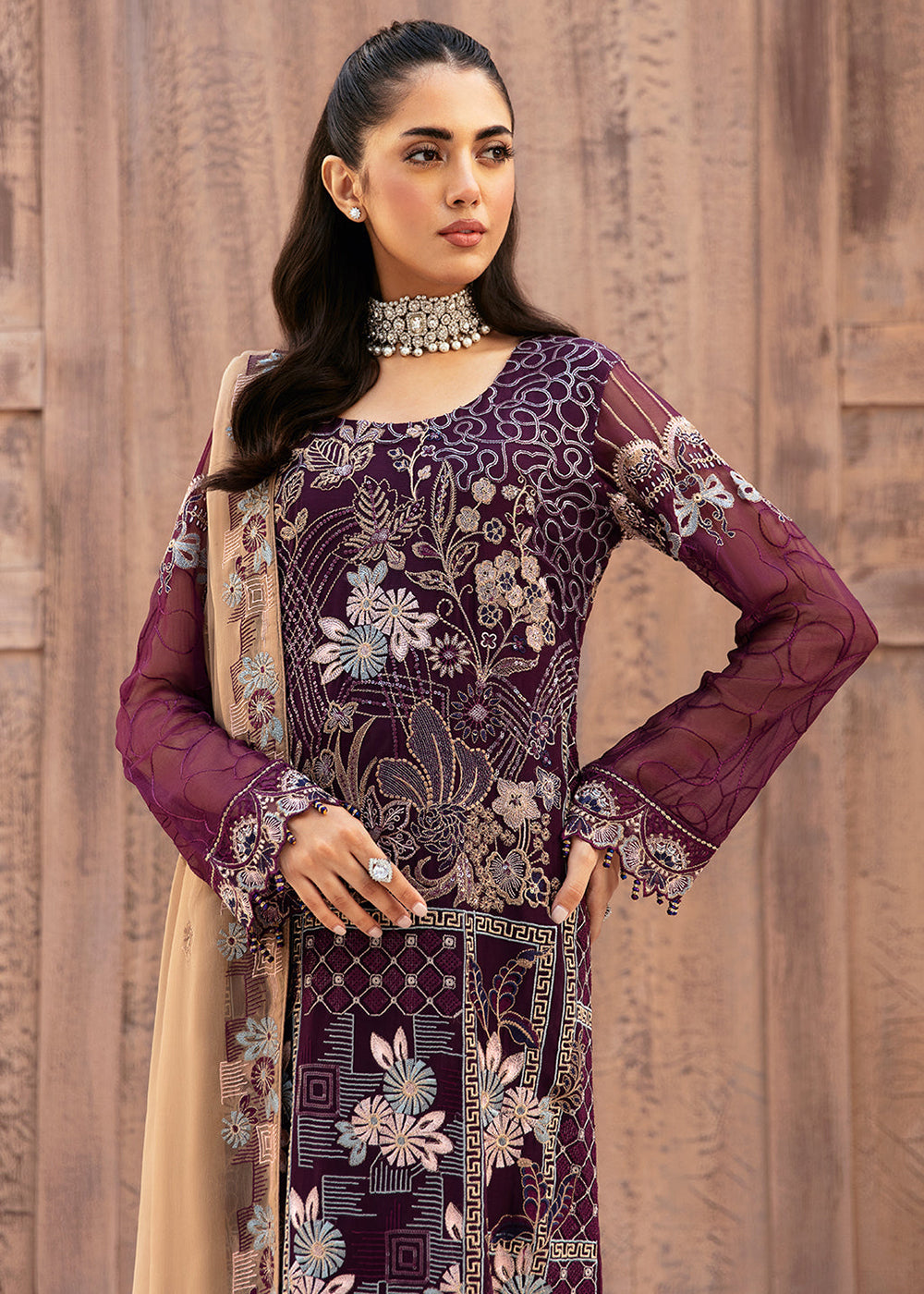 Buy Now Luxury Chiffon Collection 2024 by Ramsha | F-2608 Online at Empress Online in USA, UK, Canada & Worldwide at Empress Clothing.