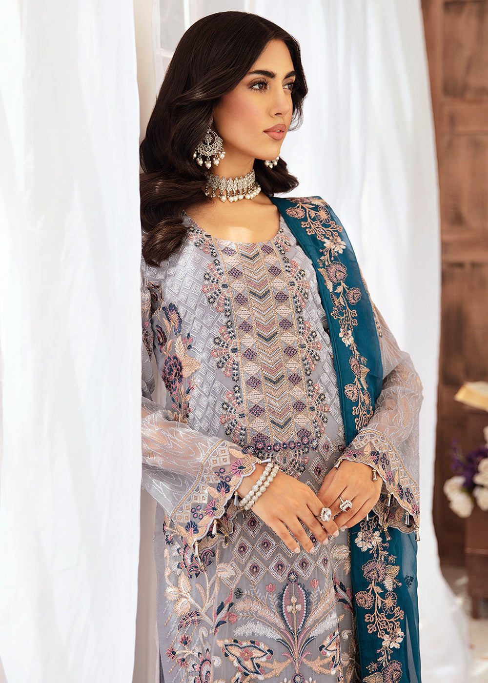 Buy Now Luxury Chiffon Collection 2024 by Ramsha | F-2609 Online at Empress Online in USA, UK, Canada & Worldwide at Empress Clothing.