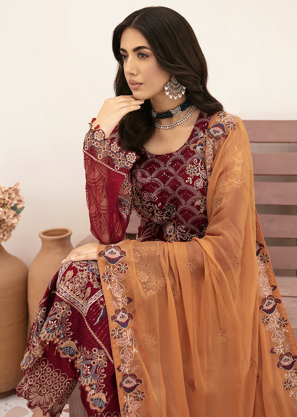 Buy Now Luxury Chiffon Collection 2024 by Ramsha | F-2612 Online at Empress Online in USA, UK, Canada & Worldwide at Empress Clothing.