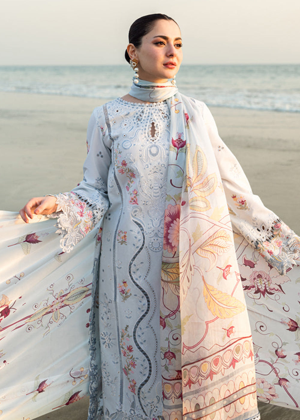 Buy Now Sahil Luxury Lawn '25 by Qalamkar | FK-02 ISABELLA Online in USA, UK, Canada, Italy, France, Norway, UAE & Worldwide at Empress Clothing.