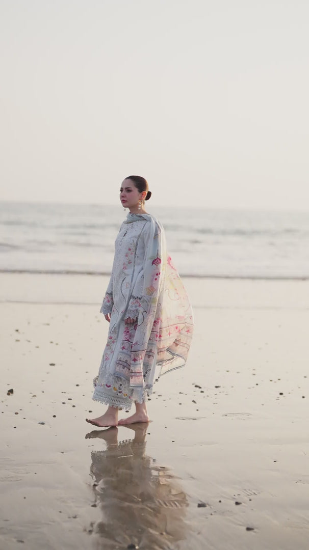 Buy Now Sahil Luxury Lawn '25 by Qalamkar | FK-02 ISABELLA Online in USA, UK, Canada, Italy, France, Norway, UAE & Worldwide at Empress Clothing.