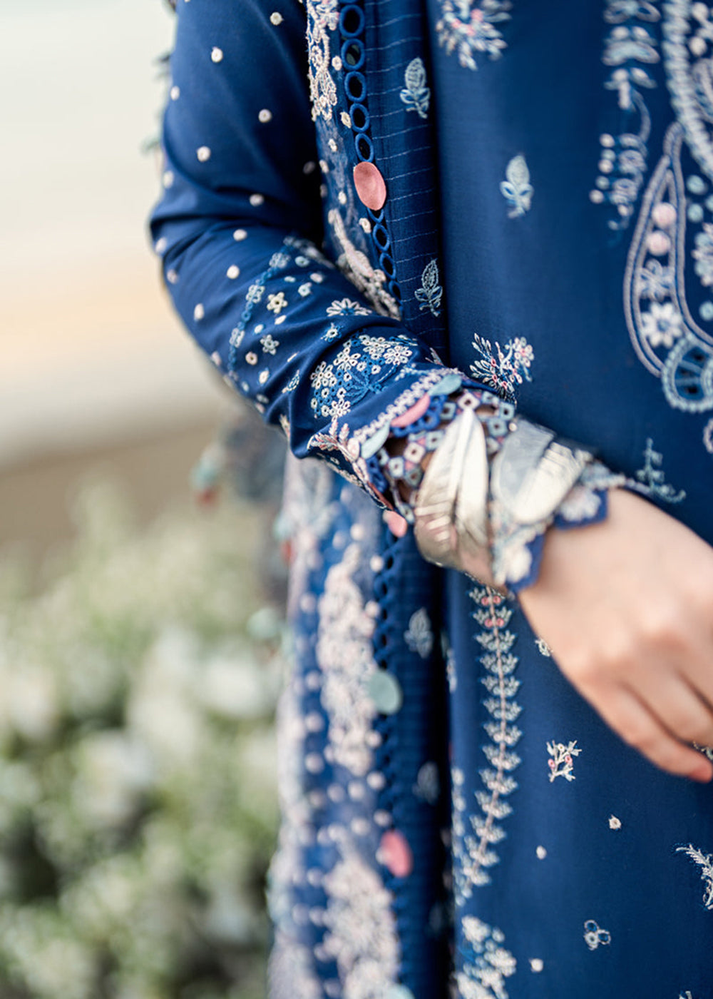 Buy Now Sahil Luxury Lawn '25 by Qalamkar | FK-05 AURORA Online in USA, UK, Canada, Italy, France, Norway, UAE & Worldwide at Empress Clothing.