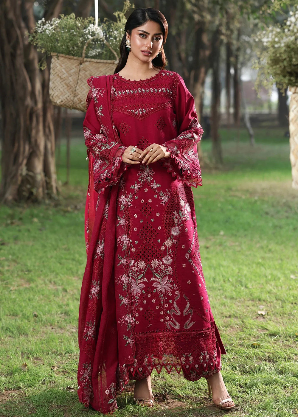 Buy Now Tales of Petals Luxury Lawn '26 by Sardinia | FLORAL FUCHSIA Online in US, UK, Canada, France, Greece, Germany, Ireland, Sweden & Worldwide at Empress.