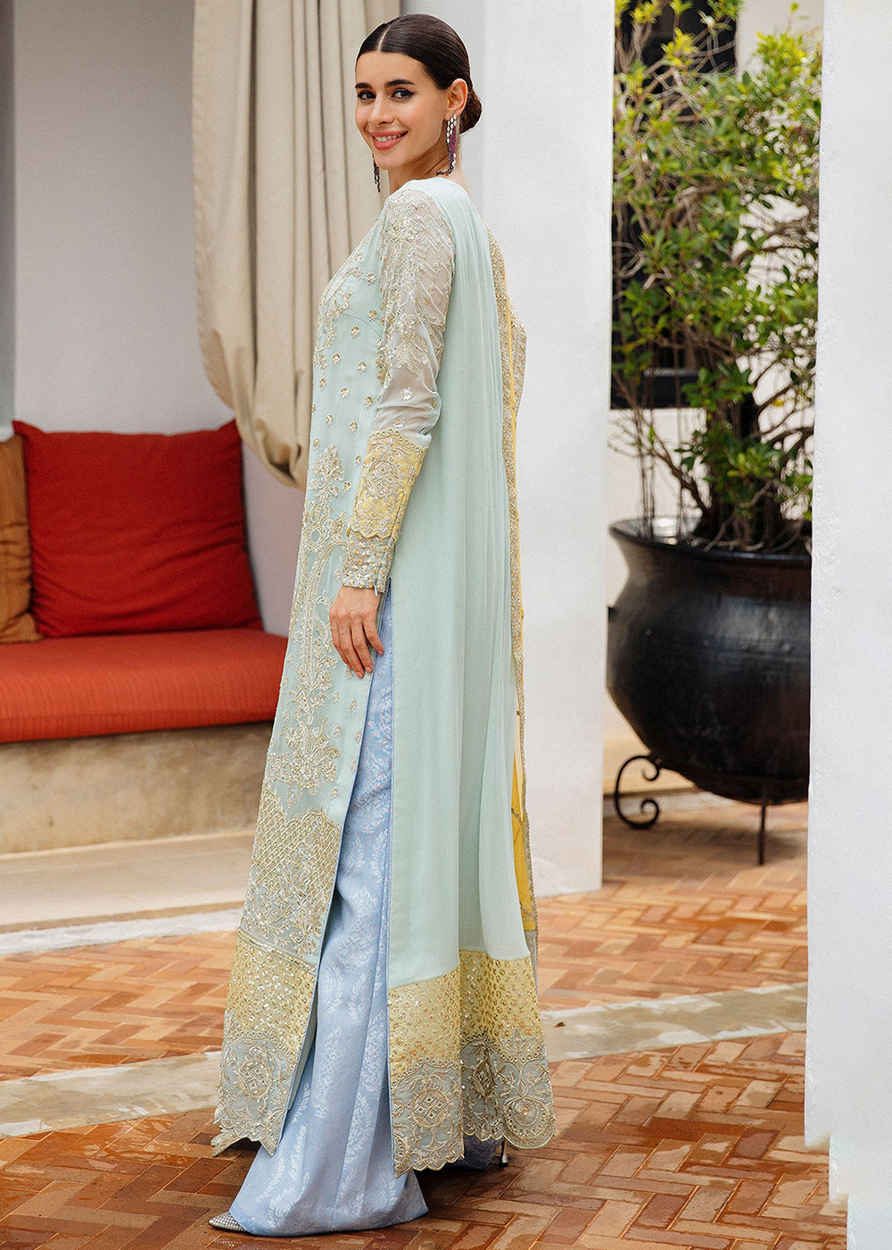 Buy Now Exclusive Chiffon Collection 2024 by Maryum N Maria | ABRIL - FS-40001 Online at Empress Online in USA, UK, France, UAE, Canada & Worldwide at Empress Clothing. 