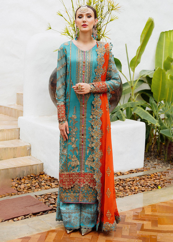 Buy Now Exclusive Chiffon Collection 2024 by Maryum N Maria | MELISSA - FS-40005 Online at Empress Online in USA, UK, France, UAE, Canada & Worldwide at Empress Clothing. 