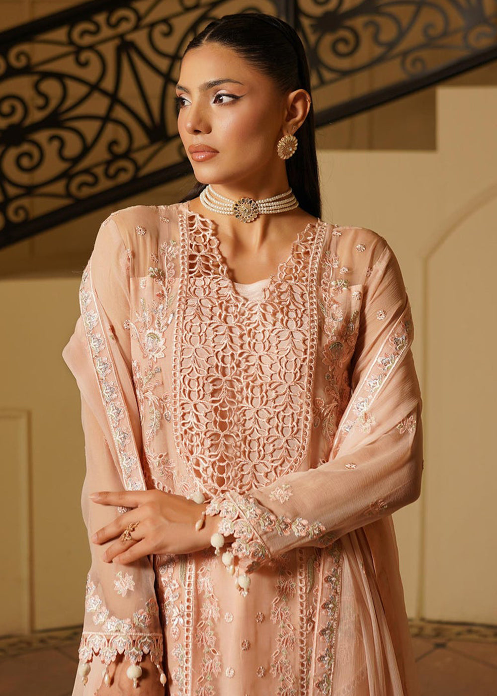 Buy Now Aarzu Luxury Formals '25 by Maryam's | Fiona Online in USA, UK, Canada, France, Italy, Germany, Qatar, UAE, Singapore & Worldwide at Empress Clothing.