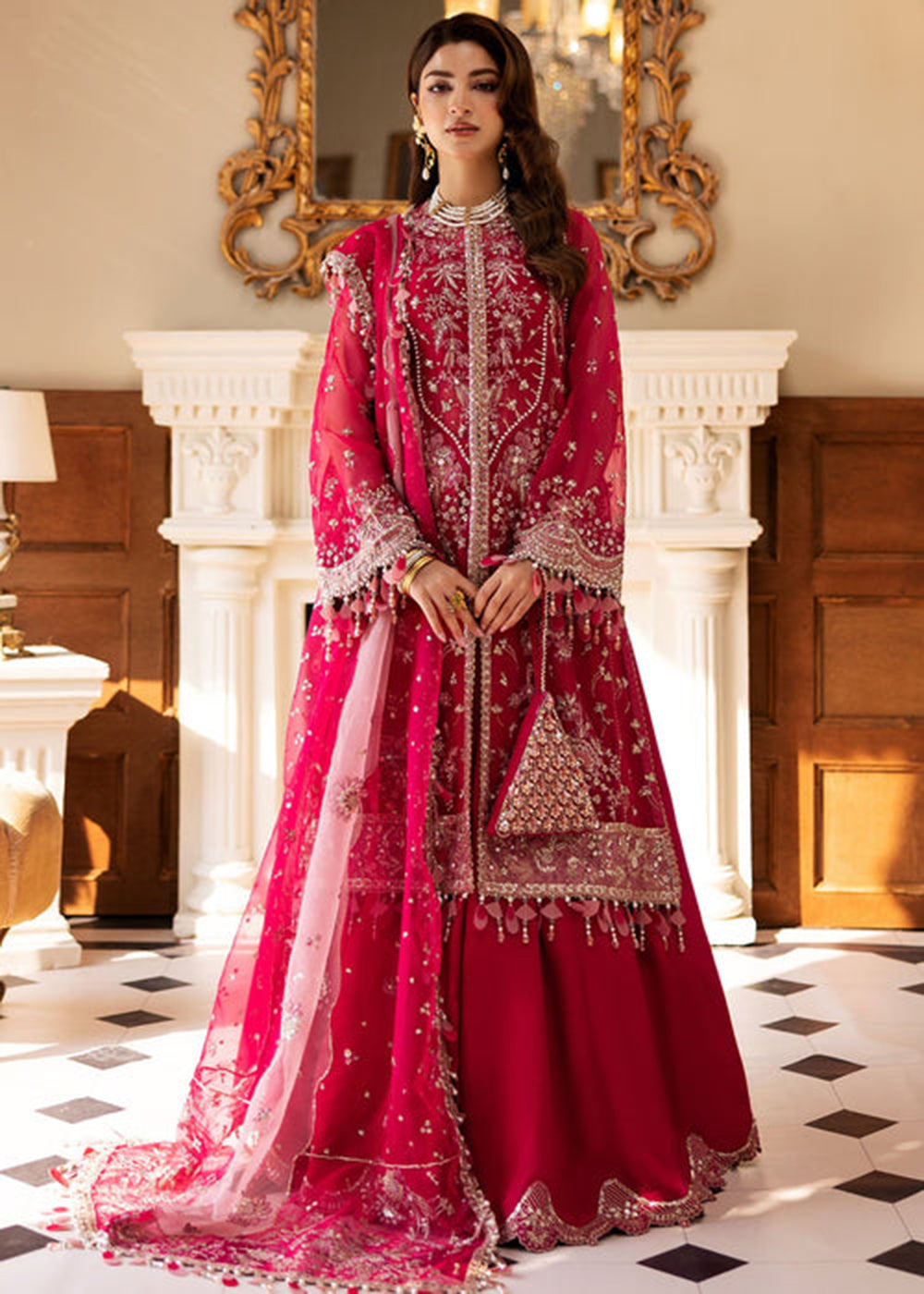 Buy Now Siraa Luxury Formals '25 by Sadaf Fawad Khan | Fuschia Rose Online in USA, UK, Canada, France, Italy, Germany, Sweden, UAE & Worldwide at Empress.