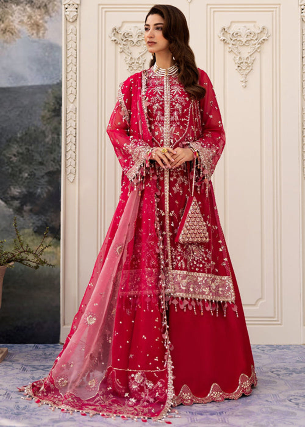 Buy Now Siraa Luxury Formals '25 by Sadaf Fawad Khan | Fuschia Rose Online in USA, UK, Canada, France, Italy, Germany, Sweden, UAE & Worldwide at Empress.