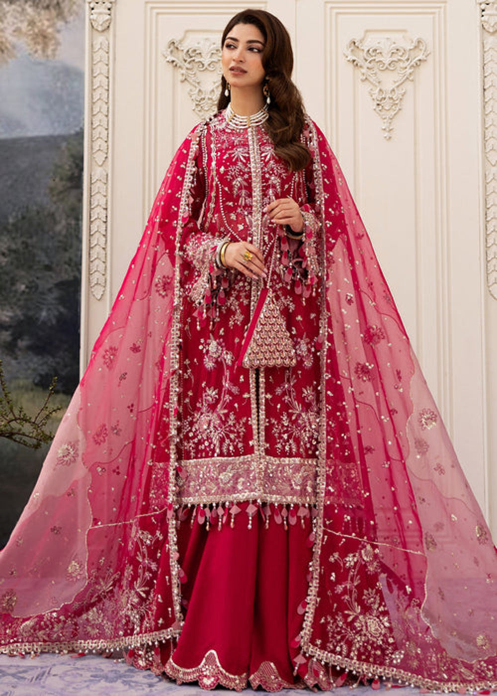 Buy Now Siraa Luxury Formals '25 by Sadaf Fawad Khan | Fuschia Rose Online in USA, UK, Canada, France, Italy, Germany, Sweden, UAE & Worldwide at Empress.