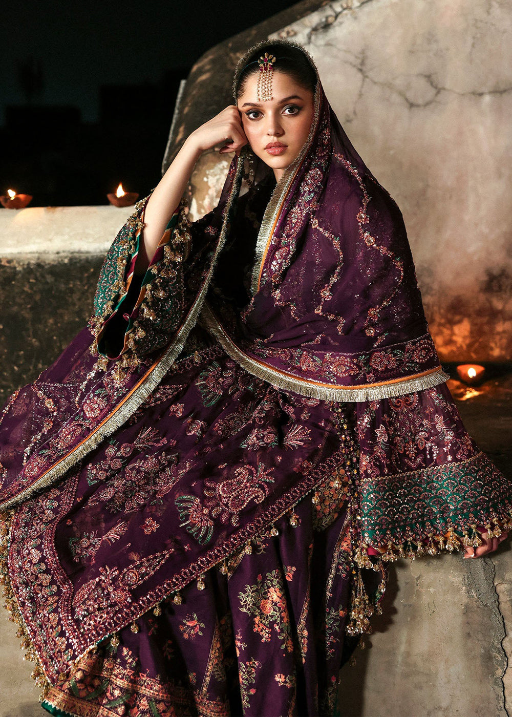 Buy Now Mussarat Wedding Formals by Hussain Rehar | Ghazal Online in US, UK, Canada, France, Italy, Germany, Greece, Sweden, Africa, UAE & Worldwide at Empress.