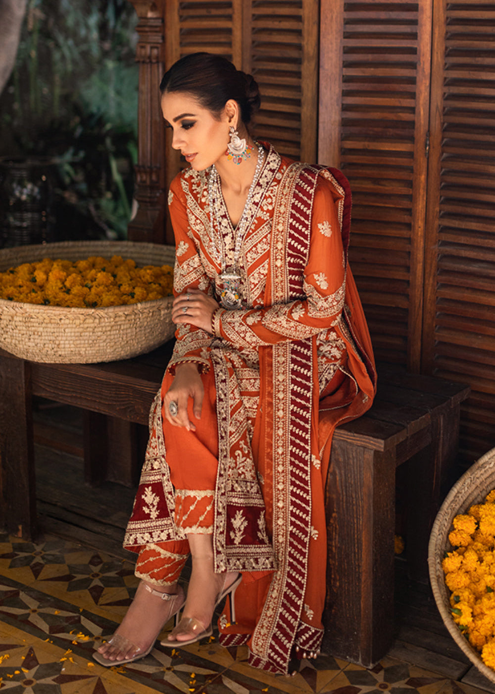 Buy Now Azure Luxe Festive Embroidered by Ahmed Patel | Grandeur Glam Online in USA, UK, Canada & Worldwide at Empress Clothing. 