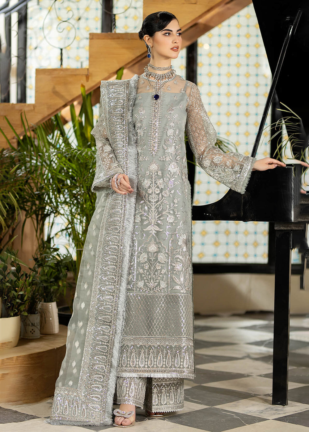 Buy Now Grey Wedding Formal Suit | Imrozia Premium | Jhalak '23 | I-179 - INAAYAT Online in USA, UK, Canada & Worldwide at Empress Clothing. 