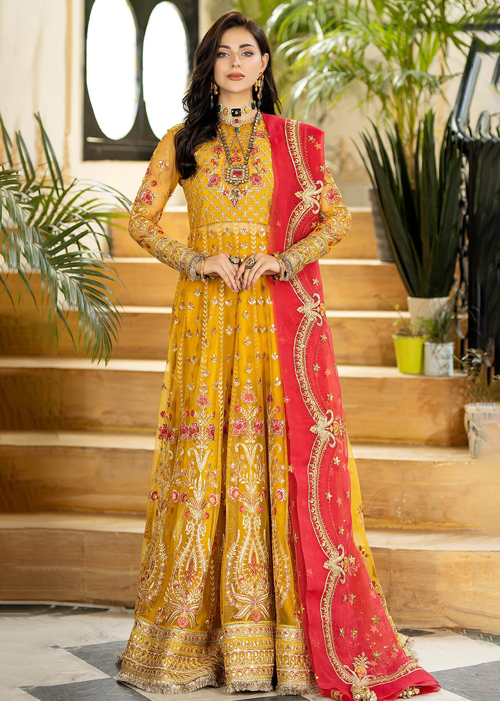 Buy Now Yellow Wedding Formal Suit | Imrozia Premium | Jhalak '23 | I-182 - AAFREEN Online in USA, UK, Canada & Worldwide at Empress Clothing. 