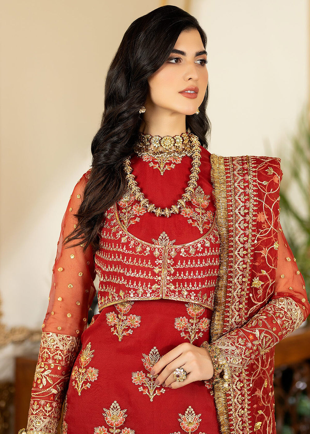 Buy Now Red Wedding Formal Suit | Imrozia Premium | Jhalak '23 | I-184 - MAAHRU Online in USA, UK, Canada & Worldwide at Empress Clothing.