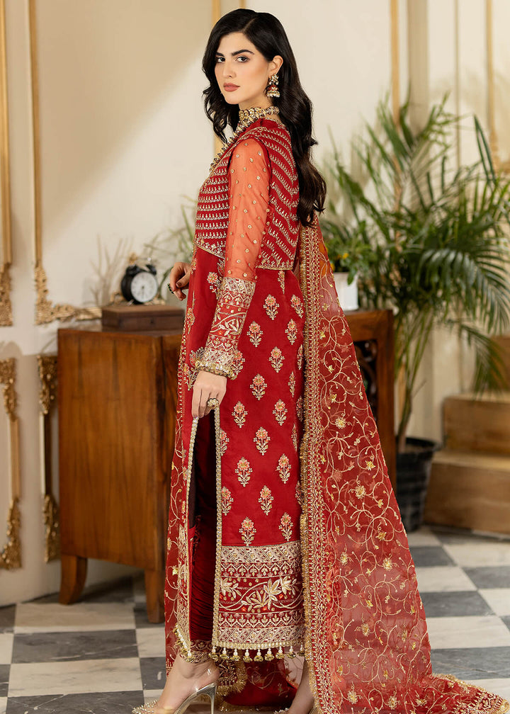 Buy Now Red Wedding Formal Suit | Imrozia Premium | Jhalak '23 | I-184 - MAAHRU Online in USA, UK, Canada & Worldwide at Empress Clothing.