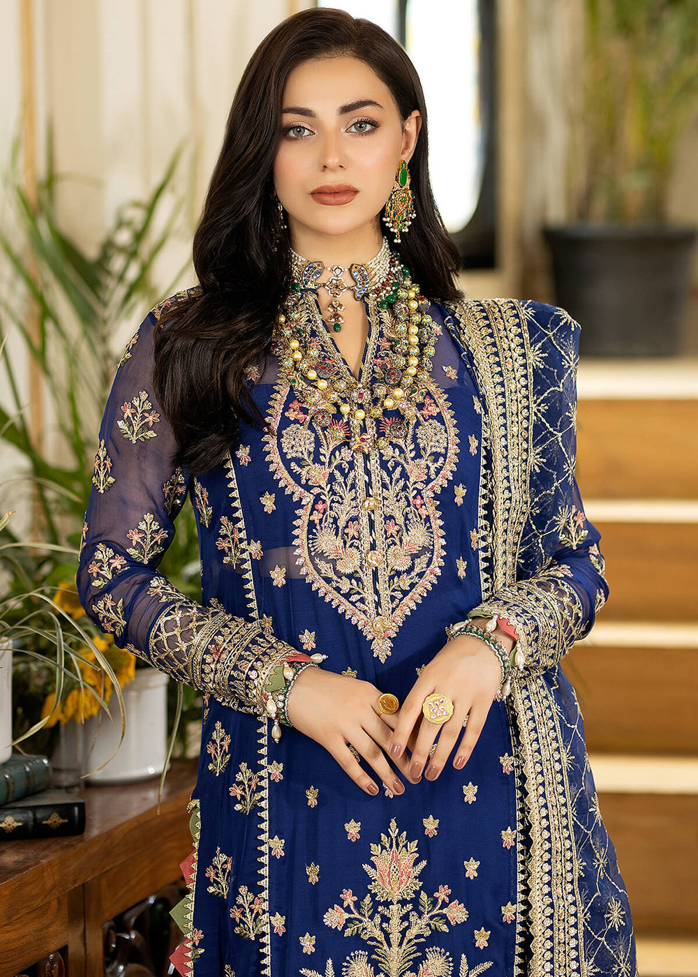 Buy Now Blue Wedding Formal Suit | Imrozia Premium | Jhalak '23 | I-185 - GULNAAZ Online in USA, UK, Canada & Worldwide at Empress Clothing. 