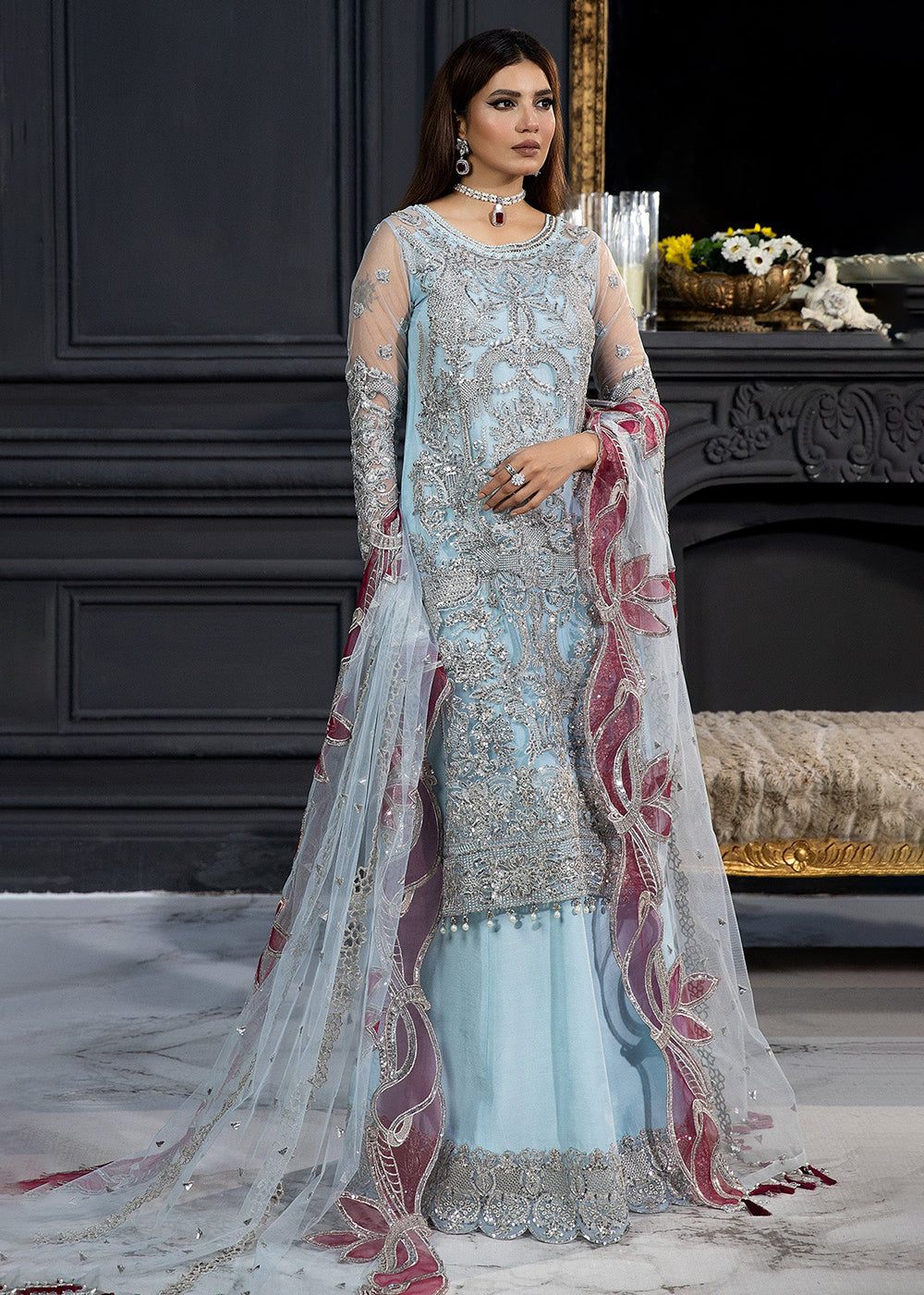 Buy Now Andaaz-E-Khaas Bridal Formals 2023 by Imrozia | IB-46 Azeen Online at Empress Online in USA, UK, Canada & Worldwide at Empress Clothing. 