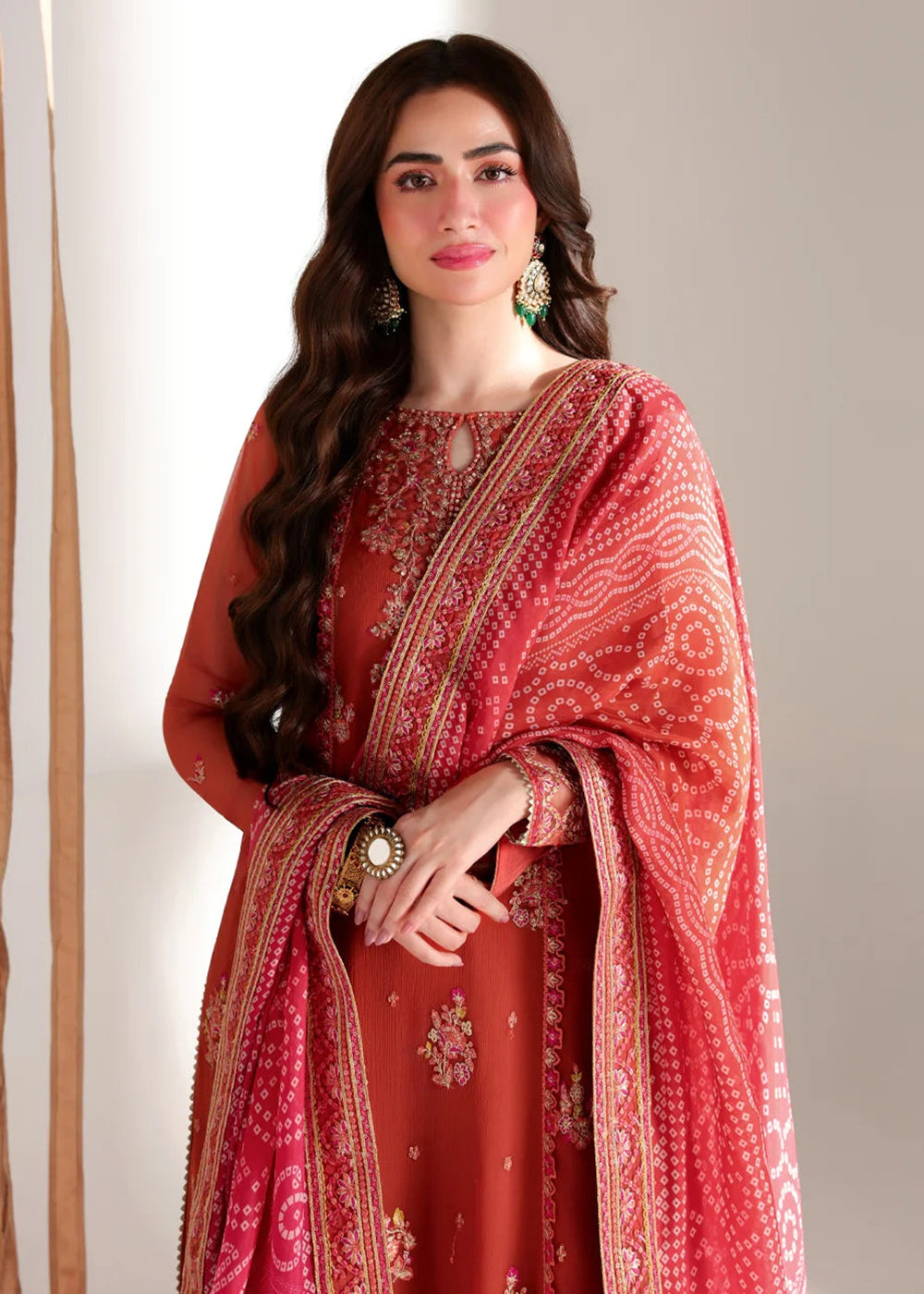 Buy Now Ensembles Embroidered Festive Chiffon &