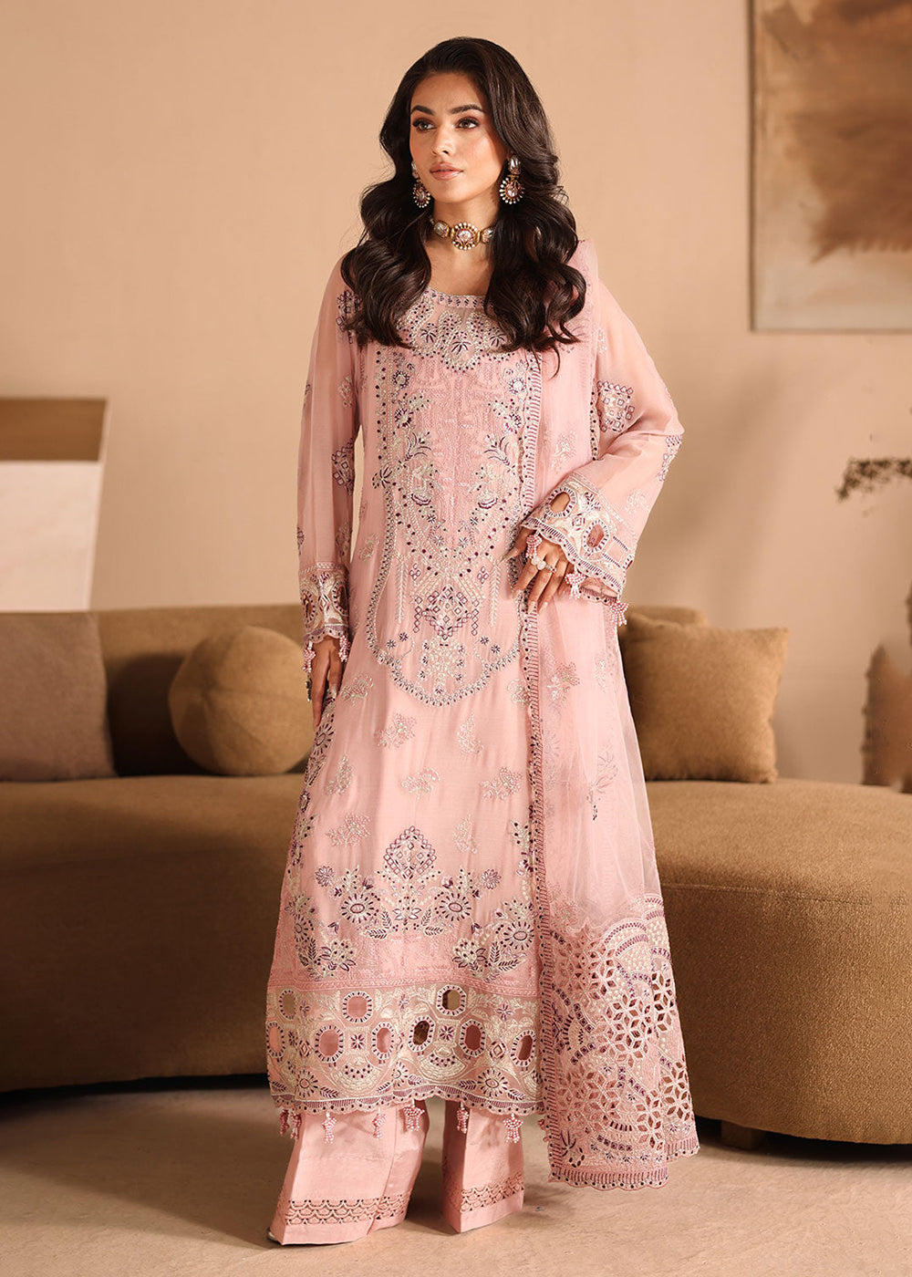 Buy Now Kashish Luxury Chiffon '25 by Ramsha | K-301 Online in USA, UK, Canada, France, Greece, Germany, Ireland, Italy, UAE & Worldwide at Empress Clothing.