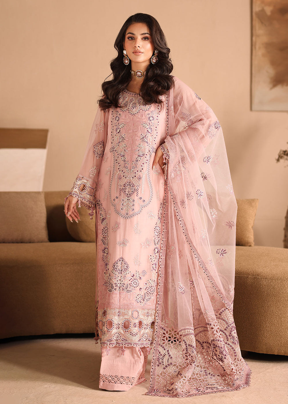 Buy Now Kashish Luxury Chiffon '25 by Ramsha | K-301 Online in USA, UK, Canada, France, Greece, Germany, Ireland, Italy, UAE & Worldwide at Empress Clothing.