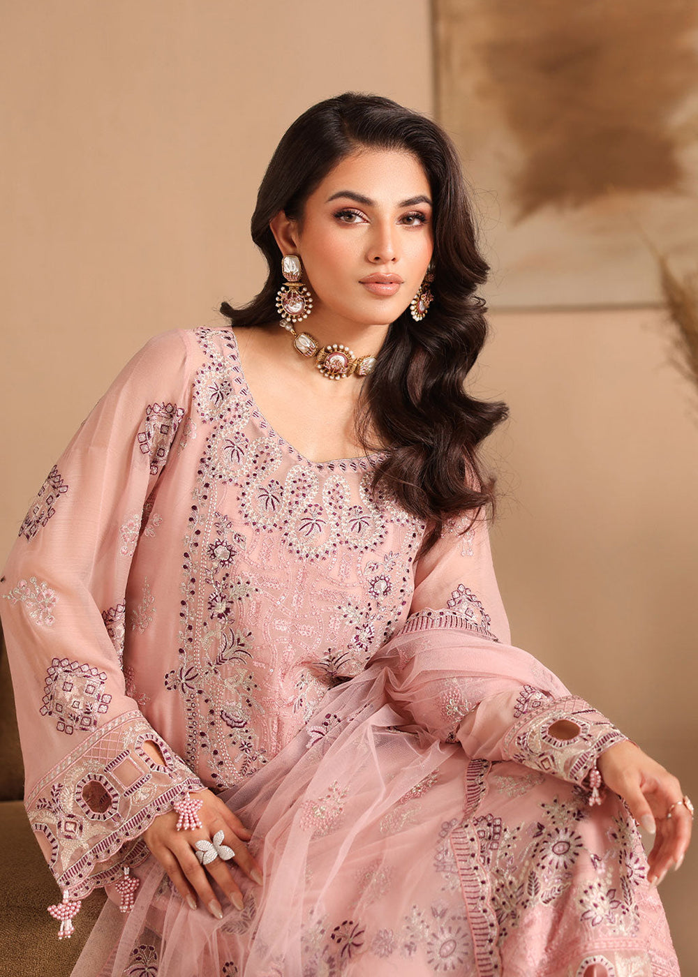 Buy Now Kashish Luxury Chiffon '25 by Ramsha | K-301 Online in USA, UK, Canada, France, Greece, Germany, Ireland, Italy, UAE & Worldwide at Empress Clothing.
