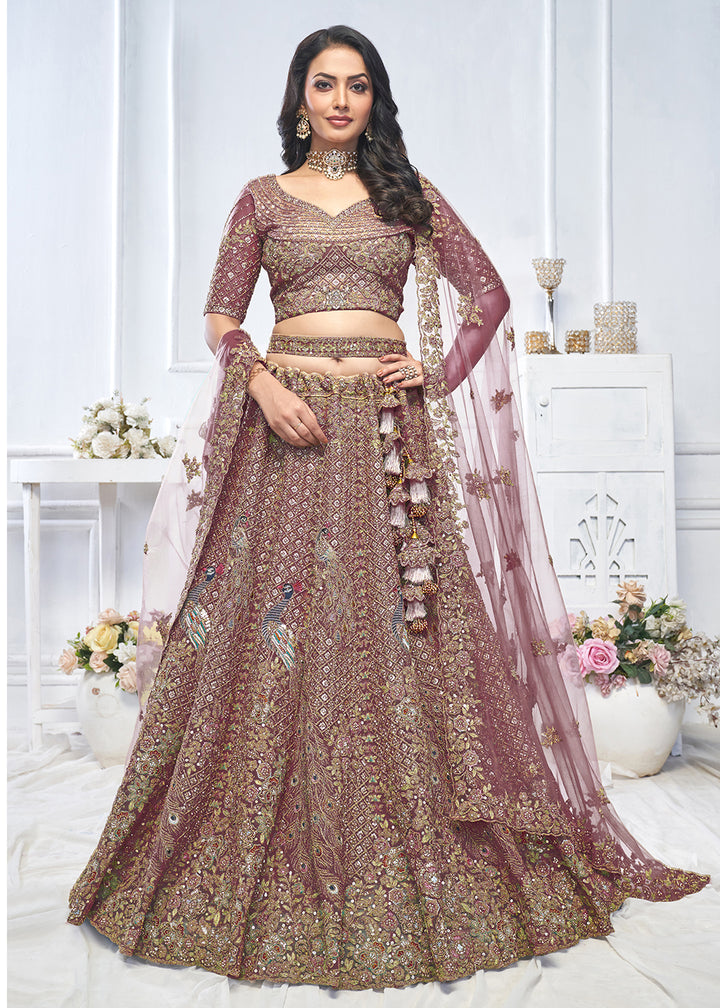 Buy Now Graceful Purple Trendy Style Designer Bridal Lehenga Choli Online in USA, UK, France, UAE & Worldwide at Empress Clothing. 