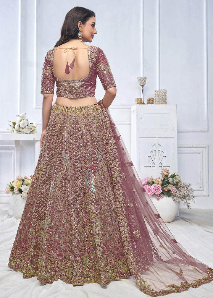 Buy Now Graceful Purple Trendy Style Designer Bridal Lehenga Choli Online in USA, UK, France, UAE & Worldwide at Empress Clothing. 