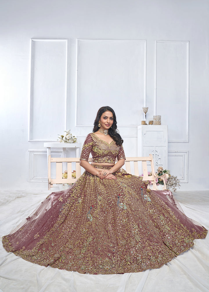 Buy Now Graceful Purple Trendy Style Designer Bridal Lehenga Choli Online in USA, UK, France, UAE & Worldwide at Empress Clothing. 