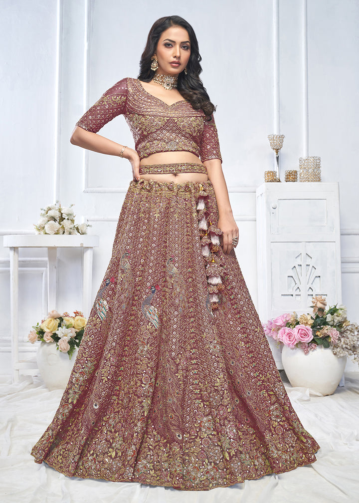 Buy Now Graceful Purple Trendy Style Designer Bridal Lehenga Choli Online in USA, UK, France, UAE & Worldwide at Empress Clothing. 