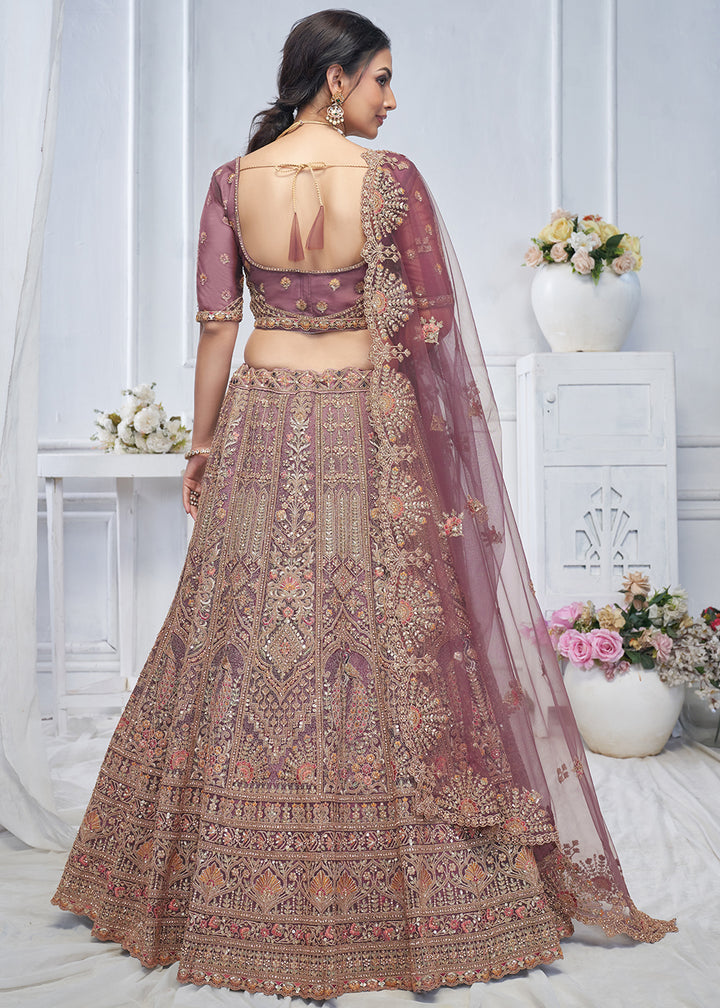 Buy Now Graceful Pink All Over Embroidered Designer Lehenga Choli Online in USA, UK, France & Worldwide at Empress Clothing.