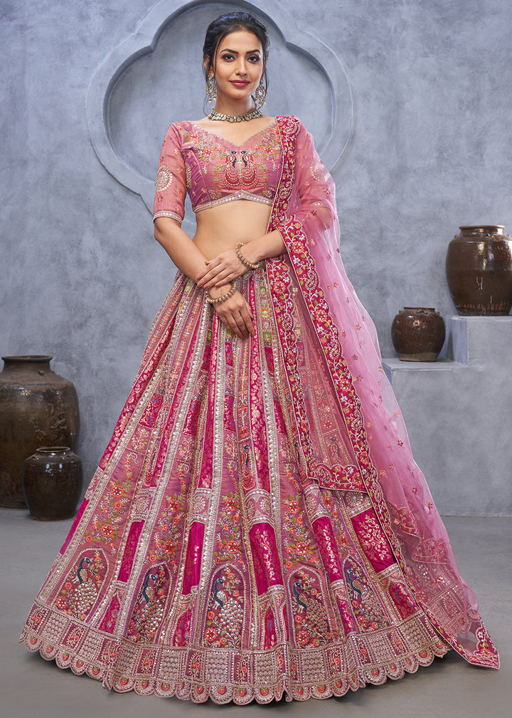 Buy Now Radiant Rani Purple Hand Embroidered Bridal Lehenga Choli Online in USA, UK, France, & Worldwide at Empress Clothing. 