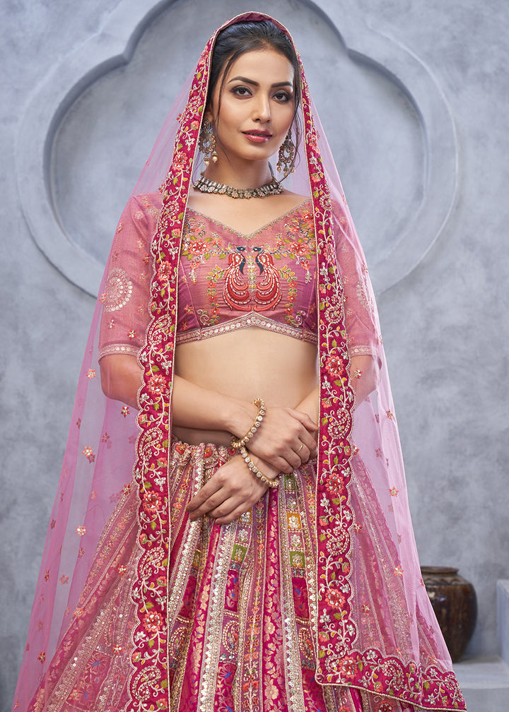 Buy Now Radiant Rani Purple Hand Embroidered Bridal Lehenga Choli Online in USA, UK, France, & Worldwide at Empress Clothing. 